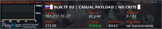 баннер для сервера tf2. █ BLW.TF EU | CASUAL PAYLOAD | NO CRITS █