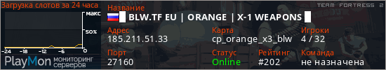 баннер для сервера tf2. █ BLW.TF EU | ORANGE | X-1 WEAPONS █