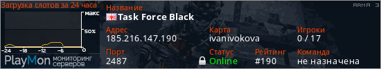 баннер для сервера arma3. Task Force Black