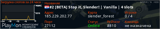 баннер для сервера garrysmod. #2 [BETA] Stop it, Slender! | Vanilla | 4 slots