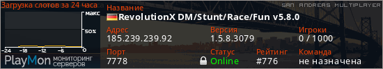 баннер для сервера samp. RevolutionX DM/Stunt/Race/Fun v5.8.0