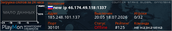 баннер для сервера csgo. new ip 46.174.49.118:1337
