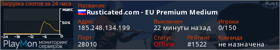 баннер для сервера rust. Rusticated.com - EU Premium Medium