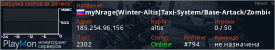 баннер для сервера arma3. myNrage[Winter-Altis]Taxi-System/Base-Artack/Zombies/Tablet-Air