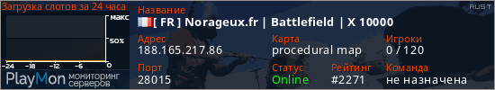баннер для сервера rust. [ FR ] Norageux.fr | Battlefield | X 10000