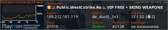 баннер для сервера cs. .:: Public.WestCstrike.Ro ::. VIP FREE + SKINS WEAPONS