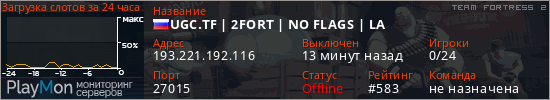 баннер для сервера tf2. UGC.TF | 2FORT | NO FLAGS | LA