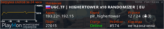 баннер для сервера tf2. UGC.TF | HIGHERTOWER x10 RANDOMIZER | EU