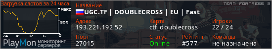 баннер для сервера tf2. UGC.TF | DOUBLECROSS | EU | Fast