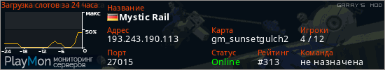 баннер для сервера garrysmod. Mystic Rail