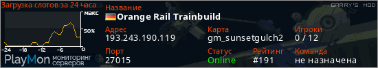 баннер для сервера garrysmod. Orange Rail Trainbuild