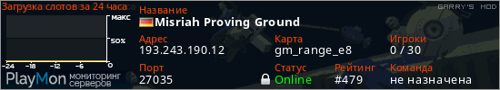 баннер для сервера garrysmod. Misriah Proving Ground