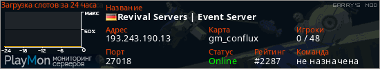 баннер для сервера garrysmod. Revival Servers | Event Server