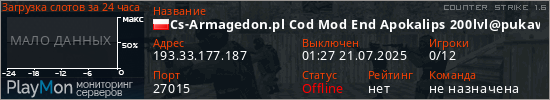 баннер для сервера cs. Cs-Armagedon.pl Cod Mod End Apokalips 200lvl@pukawka.pl