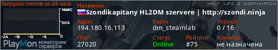 баннер для сервера hl2dm. Szondikapitany HL2DM szervere | http://szondi.ninja