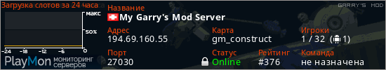 баннер для сервера garrysmod. My Garry's Mod Server