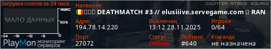 баннер для сервера css. ➤➤➤ DEATHMATCH #3 // elusiiive.servegame.com ➤ RANKED