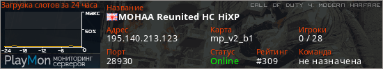 баннер для сервера cod4. MOHAA Reunited HC HiXP