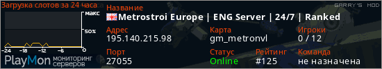 баннер для сервера garrysmod. Metrostroi Europe | ENG Server | 24/7 | Ranked
