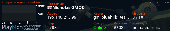 баннер для сервера garrysmod. Nicholas GMOD