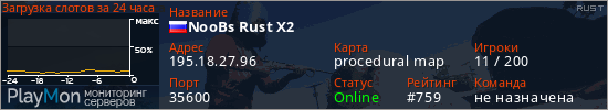 баннер для сервера rust. NooBs Rust X2