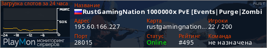 баннер для сервера rust. RustGamingNation 1000000x PvE [Events|Purge|Zombies|SkillTree]