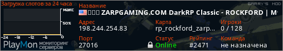 баннер для сервера garrysmod. ★▶▶ ZARPGAMING.COM DarkRP Classic - ROCKFORD | M9K Weapon