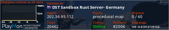 баннер для сервера rust. DST Sandbox Rust Server- Germany