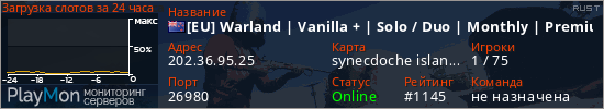 баннер для сервера rust. [EU] Warland | Vanilla + | Solo / Duo | Monthly | Premium