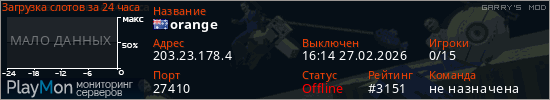 баннер для сервера garrysmod. orange