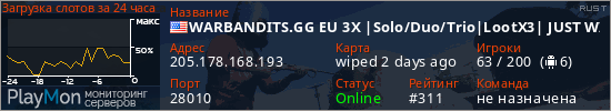 баннер для сервера rust. WARBANDITS.GG EU 3X |Solo/Duo/Trio|LootX3| JUST WIPED