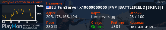 баннер для сервера rust. EU FunServer x10000000000|PVP|BATTLEFIELD|SKINS|KITS|TP|MYMINI|