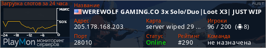 баннер для сервера rust. WEREWOLF GAMING.CO 3x Solo/Duo|Loot X3| JUST WIPED