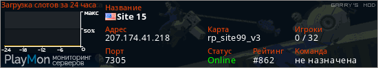 баннер для сервера garrysmod. Site 15