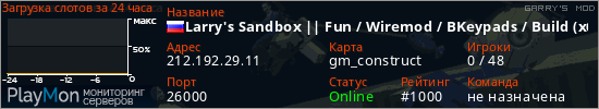 баннер для сервера garrysmod. Larry's Sandbox || Fun / Wiremod / BKeypads / Build (x64 Requir