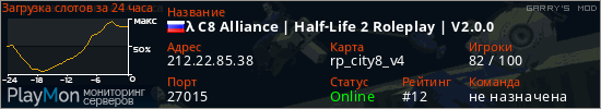 баннер для сервера garrysmod. λ C8 Alliance | Half-Life 2 Roleplay | V2.0.0