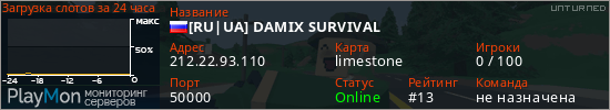 баннер для сервера unturned. [RU|UA] DAMIX SURVIVAL
