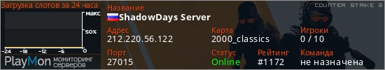 баннер для сервера cs2. ShadowDays Server
