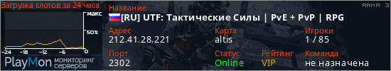баннер для сервера arma3. [RU] UTF: Тактические Силы | PvE + PvP | RPG