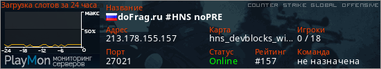 баннер для сервера csgo. doFrag.ru #HNS noPRE