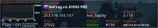 баннер для сервера csgo. doFrag.ru #HNS PRE