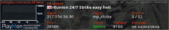 баннер для сервера cod4. rEunion 24/7 Strike easy heli