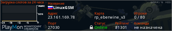 баннер для сервера garrysmod. LinuxGSM