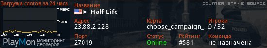 баннер для сервера css. ► Half-Life