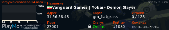 баннер для сервера garrysmod. Vanguard Games | Yōkai &bull; Demon Slayer
