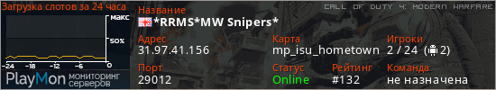 баннер для сервера cod4. *RRMS*MW Snipers*