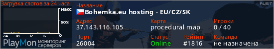 баннер для сервера rust. Bohemka.eu hosting - EU/CZ/SK