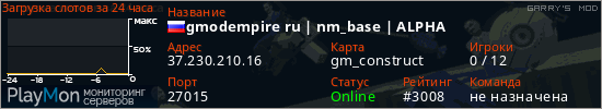 баннер для сервера garrysmod. gmodempire ru | nm_base | ALPHA