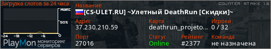 баннер для сервера cs. [CS-ULET.RU] ~Улетный DeathRun [Скидки]~