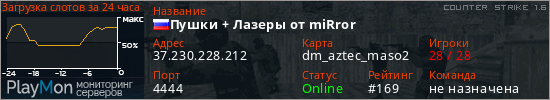 баннер для сервера cs. Пушки + Лазеры от miRror
